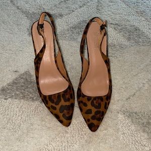 NWT Catherine Malandrino Leopard Formie Slingbacks